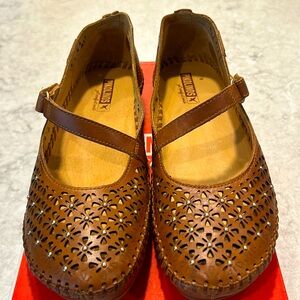 PIKOLINOS Puerto Vallarta Leather Mary Jane Flats